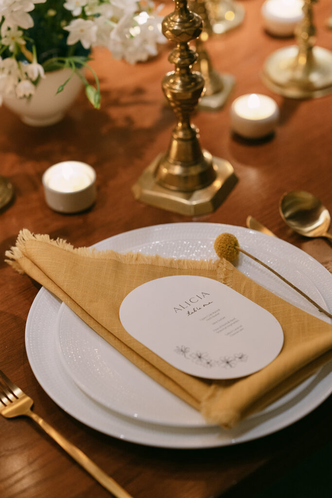 Autumnal editorial styled shoot with table set up