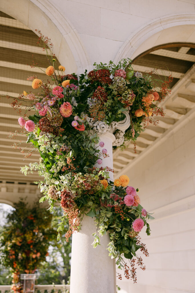 Colorful floral arrangement at Cliveden House