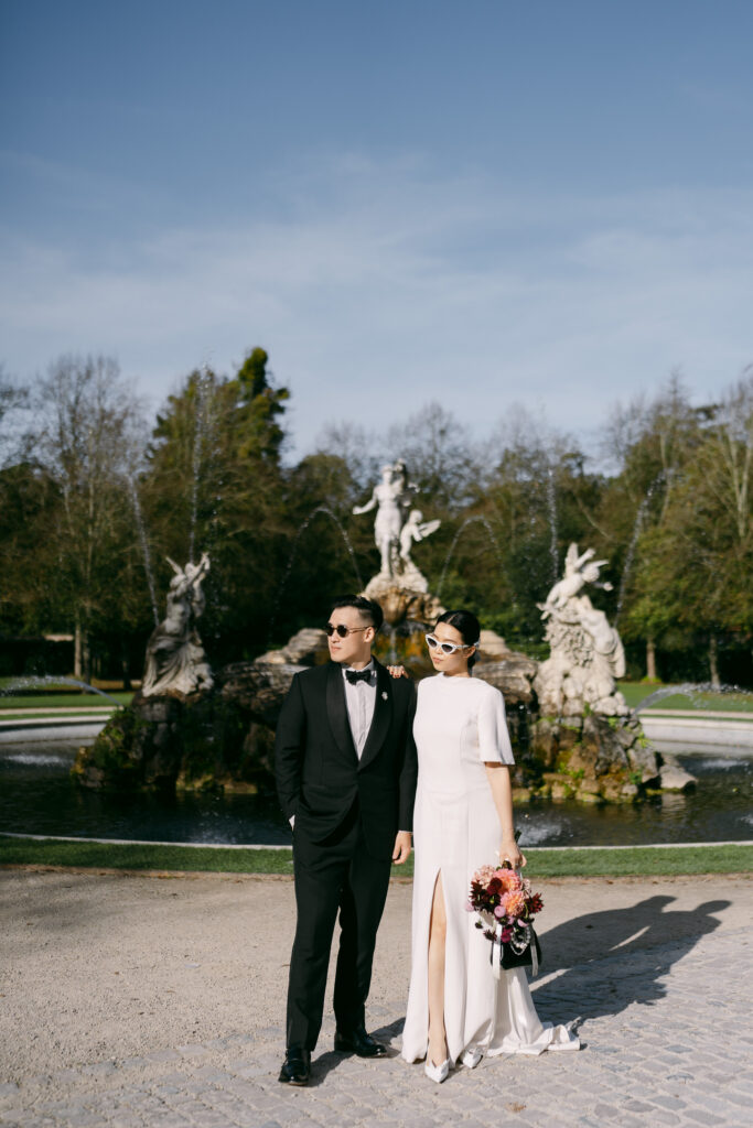 Couple posing at Cliveden House