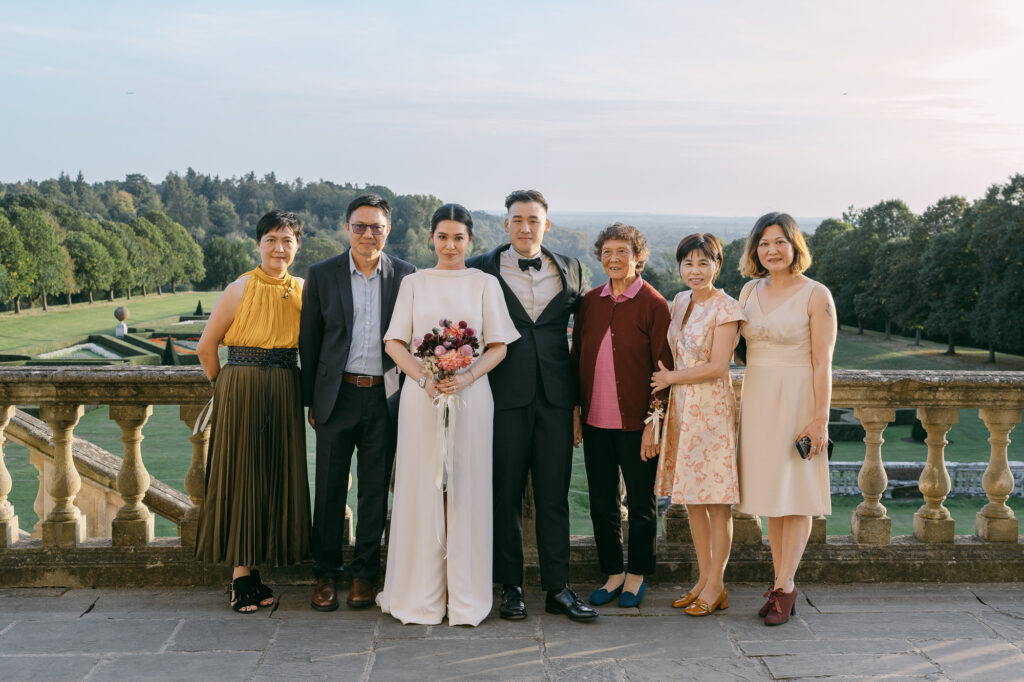 Family wedding group photo at Cliveden House