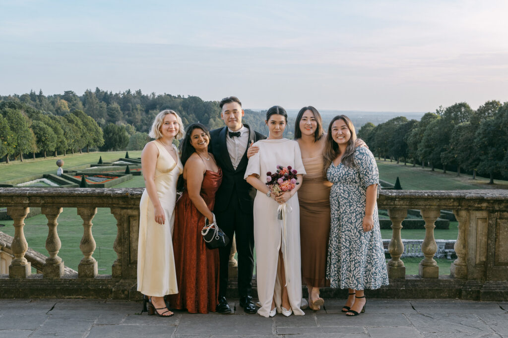 Bridesmaid group photo at Cliveden House